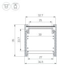 Профиль Arlight LINE-3535-BENT-SIDE-2000 ANOD 055738