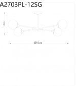 Люстра на штанге ARTE Lamp A2703PL-12SG