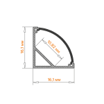 Профиль накладной Wolta WAP-S-16/16/2000-B