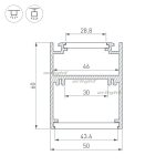Профиль Arlight SL-ARC-5060-D1000-A45 White 032692
