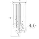 Подвесной светильник Delight Collection Seed OMG07287-11 gold