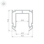 Алюминиевый профиль-держатель Arlight Mag-Stretch-45-2000 032752(2)