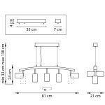 Подвесной светильник Lightstar Rullo LR735373362 (571735+214437-3+214436-2)