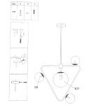Люстра на штанге ImperiumLoft Cosmogony 151873-26