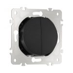 Выключатель двухклавишный Arte Milano 202.30-2.black