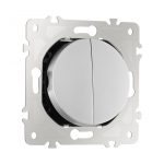 Выключатель двухклавишный Arte Milano 202.30-2.silver