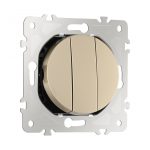 Выключатель трехклавишный Arte Milano 202.30-3.shampan