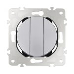 Выключатель трехклавишный Arte Milano 202.30-3.silver