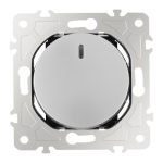 Выключатель одноклавишный с подсветкой Arte Milano 202.31-1.silver