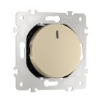 Переключатель одноклавишный перекрестный с подсветкой Arte Milano 202.35-1.shampan