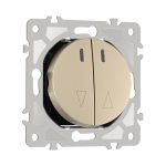 Выключатель жалюзи с подсветкой Arte Milano 202.39-2.shampan