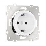 Розетка с заземлением и шторками Arte Milano 202.40-1.white