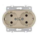 Розетка двойная с заземлением Arte Milano 202.40-2.shampan