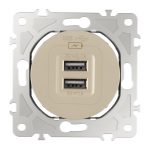 Розетка USB 2.1А+1А Arte Milano 202.46-1.shampan