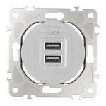 Розетка USB 2.1А+1А Arte Milano 202.46-1.silver