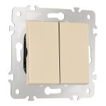 Выключатель двухклавишный Arte Milano 203.30-2.shampan