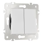 Выключатель двухклавишный Arte Milano 203.30-2.silver