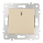 Выключатель одноклавишный с подсветкой Arte Milano 203.31-1.shampan