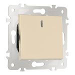 Переключатель одноклавишный перекрестный с подсветкой Arte Milano 203.35-1.shampan