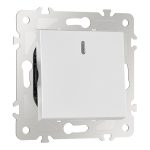 Переключатель одноклавишный перекрестный с подсветкой Arte Milano 203.35-1.silver