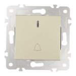 Кнопка дверного звонка с подсветкой Arte Milano 203.37-1.shampan