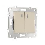 Выключатель жалюзи с подсветкой Arte Milano 203.39-2.shampan