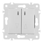 Выключатель жалюзи с подсветкой Arte Milano 203.39-2.silver