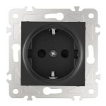 Розетка с заземлением и шторками Arte Milano 203.40-1.black