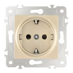 Розетка с заземлением и шторками Arte Milano 203.40-1.shampan