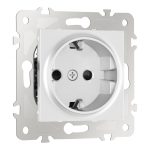 Розетка с заземлением и шторками Arte Milano 203.40-1.silver