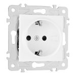 Розетка с заземлением и шторками Arte Milano 203.40-1.white
