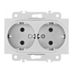 Розетка двойная с заземлением Arte Milano 203.40-2.silver