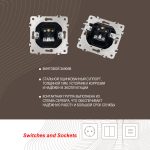 Розетка TV Arte Milano 203.43-1.black