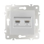 Розетка двойная RJ45 Arte Milano 203.45-2.silver