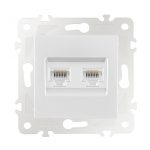 Розетка двойная RJ45 Arte Milano 203.45-2.white