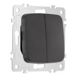 Выключатель двухклавишный Arte Milano 205.30-2.black