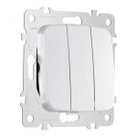 Выключатель трехклавишный Arte Milano 205.30-3.silver