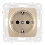 Розетка с заземлением и шторками Arte Milano 205.40-1.shampan
