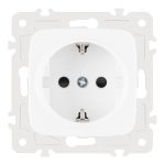 Розетка с заземлением и шторками Arte Milano 205.40-1.white