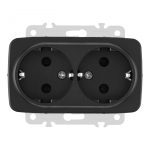 Розетка двойная с заземлением Arte Milano 205.40-2.black