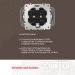 Розетка двойная с заземлением Arte Milano 205.40-2.silver