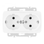 Розетка двойная с заземлением Arte Milano 205.40-2.white