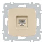 Розетка телефонная RJ11 Arte Milano 205.51-1.shampan