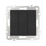 Выключатель трехклавишный Arte Milano 206.30-3.black