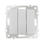 Выключатель трехклавишный Arte Milano 206.30-3.silver