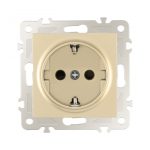 Розетка с заземлением и шторками Arte Milano 206.40-1.shampan