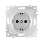 Розетка с заземлением и шторками Arte Milano 206.40-1.silver