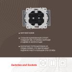 Розетка двойная с заземлением Arte Milano 206.40-2.silver