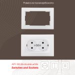 Розетка двойная с заземлением Arte Milano 206.40-2.white