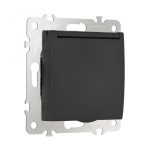 Розетка с заземлением, шторками и защитной крышкой Arte Milano 206.41-1.black